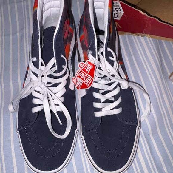 Vans unisex High-Top Sneakers - Dark Aura and multi color with white stripe. - Picture 1 of 6